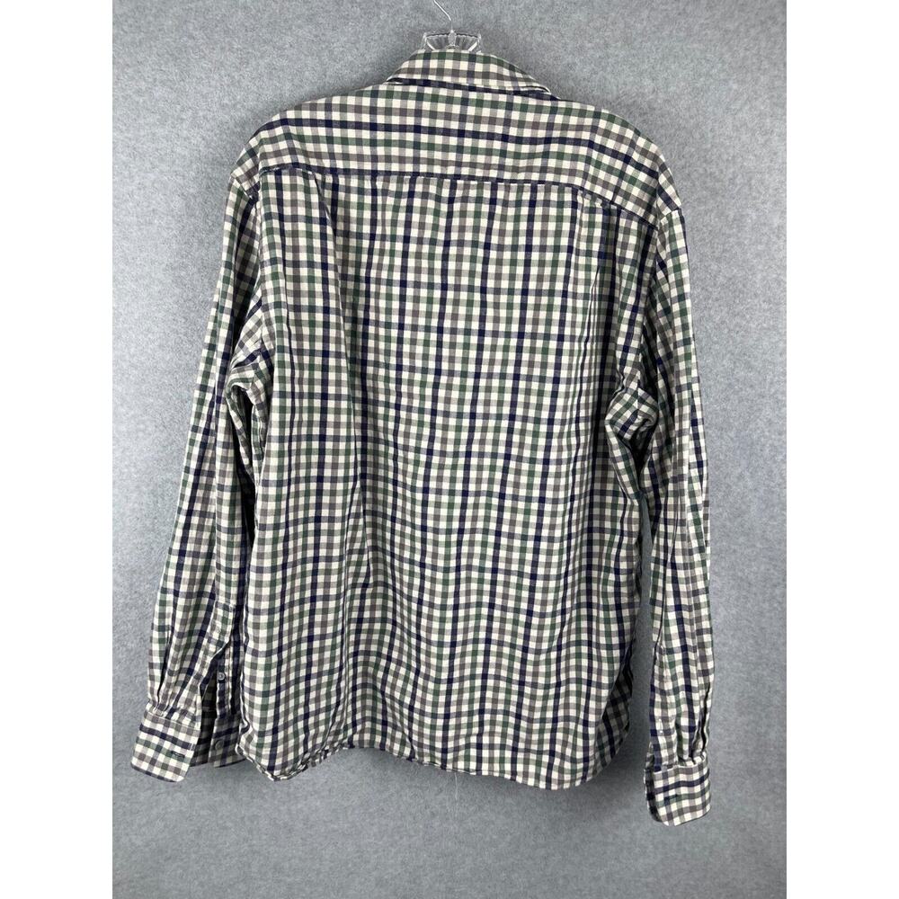 Jos A Bank Reserve Shirt Mens XL Blue Green Checks Flannel Outdoor Classiccore - Picture 5 of 8